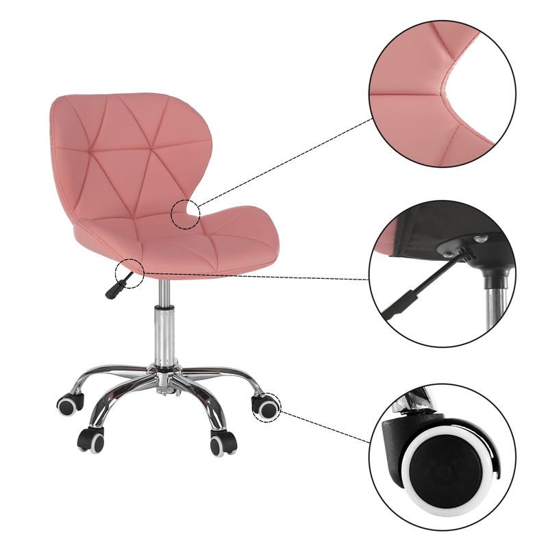 Casa si Gradina - Mobilier - Scaune si fotolii - Fotolii - Fotoliu de birou, roz/crom, ARGUS NEW - Infinity.ro