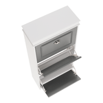 Casa si Gradina - Mobilier - Dulapuri si sifoniere - Dulapuri pantofi - Pantofar, 3 compartimente, gri/alb, SEBER TYP 2 - Infinity.ro