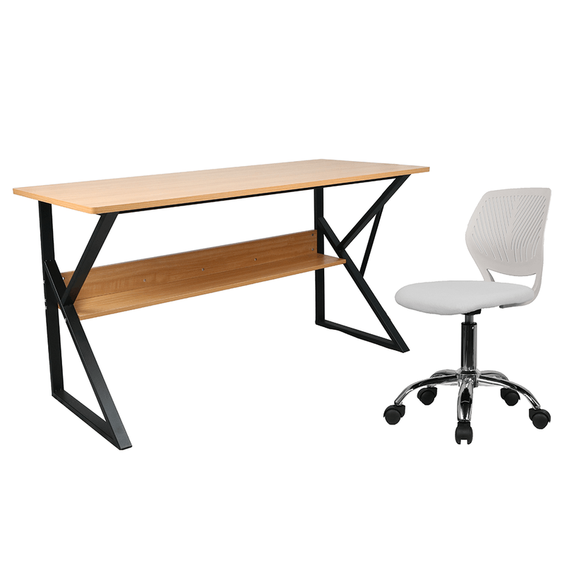 Casa si Gradina - Mobilier - Mese si birouri - Birouri - Birou cu raft, fag/negru, TARCAL 140 - Infinity.ro