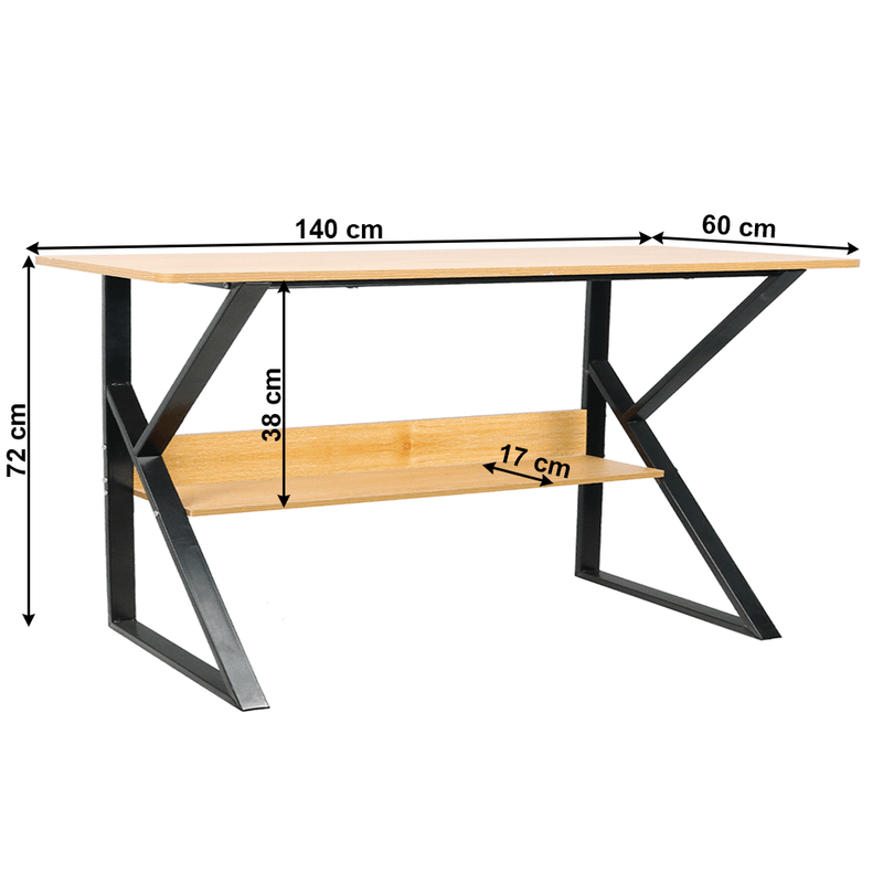 Casa si Gradina - Mobilier - Mese si birouri - Birouri - Birou cu raft, fag/negru, TARCAL 140 - Infinity.ro