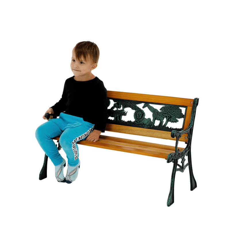 Casa si Gradina - Gradina si terasa - Mobilier exterior - Bancute de gradina - Banca pentru copii, negru / natural, NADAZA - Infinity.ro