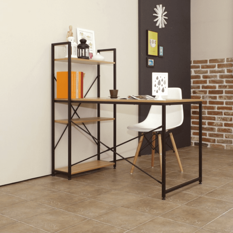 Casa si Gradina - Mobilier - Mese si birouri - Birouri - Birou PC, stejar / negru, VEINA - Infinity.ro