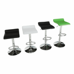 Casa si Gradina - Mobilier - Scaune si fotolii - Scaune - Scaun de bar, piele eco neagra/crom, LARIA NEW - Infinity.ro