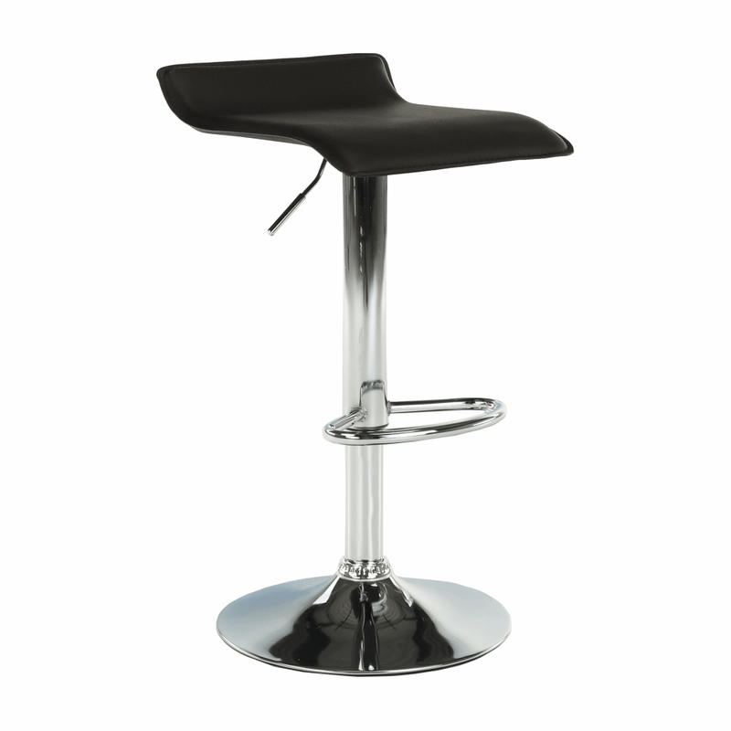 Casa si Gradina - Mobilier - Scaune si fotolii - Scaune - Scaun de bar, piele eco neagra/crom, LARIA NEW - Infinity.ro