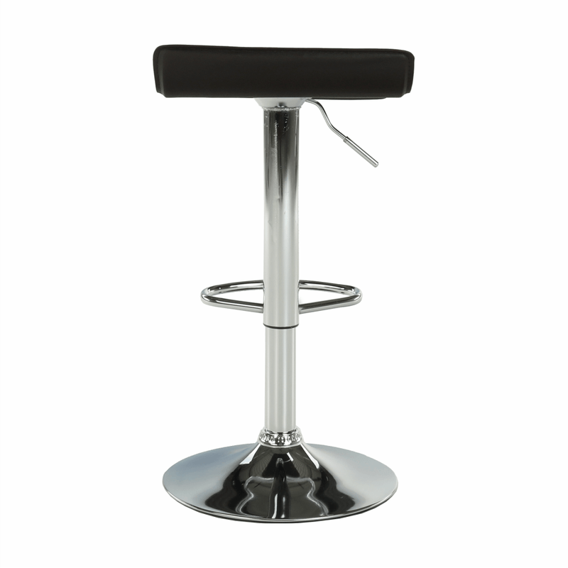 Casa si Gradina - Mobilier - Scaune si fotolii - Scaune - Scaun de bar, piele eco neagra/crom, LARIA NEW - Infinity.ro