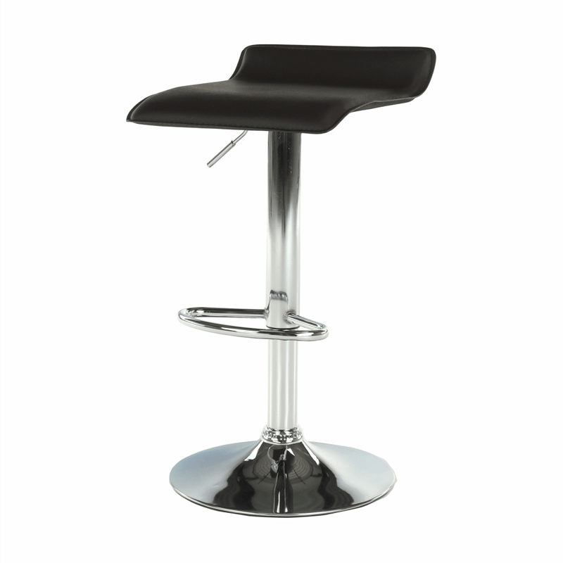 Casa si Gradina - Mobilier - Scaune si fotolii - Scaune - Scaun de bar, piele eco neagra/crom, LARIA NEW - Infinity.ro