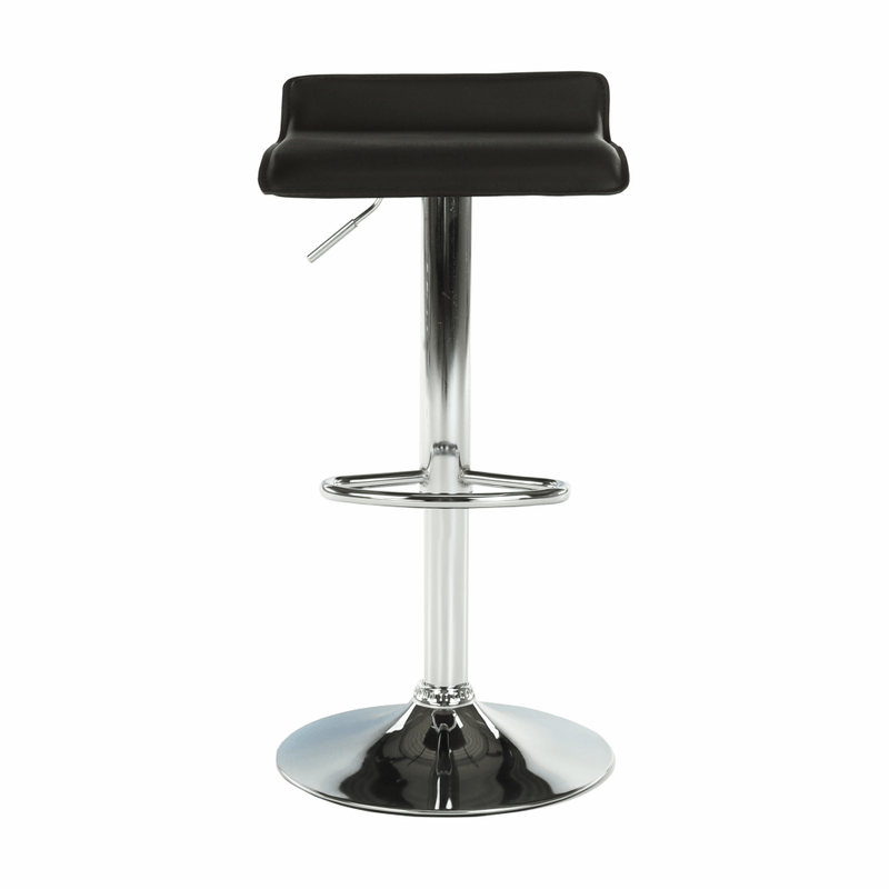 Casa si Gradina - Mobilier - Scaune si fotolii - Scaune - Scaun de bar, piele eco neagra/crom, LARIA NEW - Infinity.ro