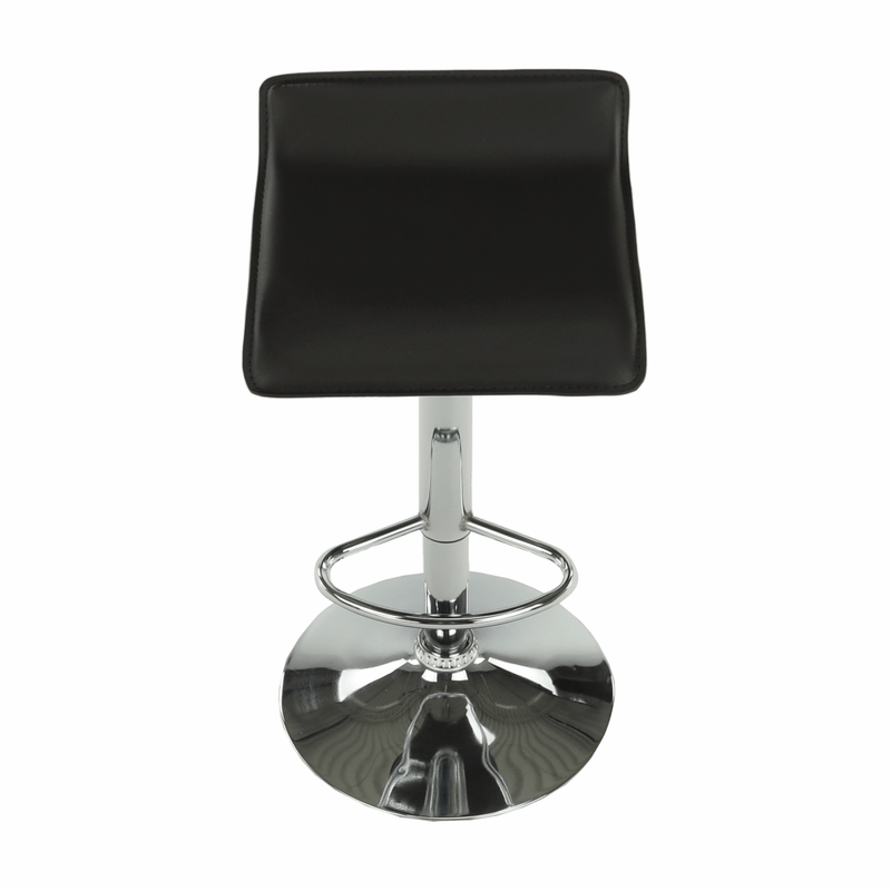 Casa si Gradina - Mobilier - Scaune si fotolii - Scaune - Scaun de bar, piele eco neagra/crom, LARIA NEW - Infinity.ro