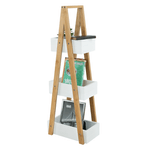 Casa si Gradina - Mobilier - Biblioteci si rafturi - Rafturi - Raft, bambus/alb, VEGO - Infinity.ro