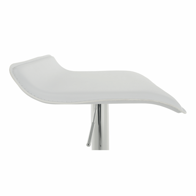 Casa si Gradina - Mobilier - Scaune si fotolii - Scaune - Scaun de bar, piele ecologica alb/crom LARIA NEW - Infinity.ro