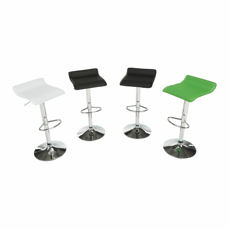 Casa si Gradina - Mobilier - Scaune si fotolii - Scaune - Scaun de bar, piele ecologica alb/crom LARIA NEW - Infinity.ro