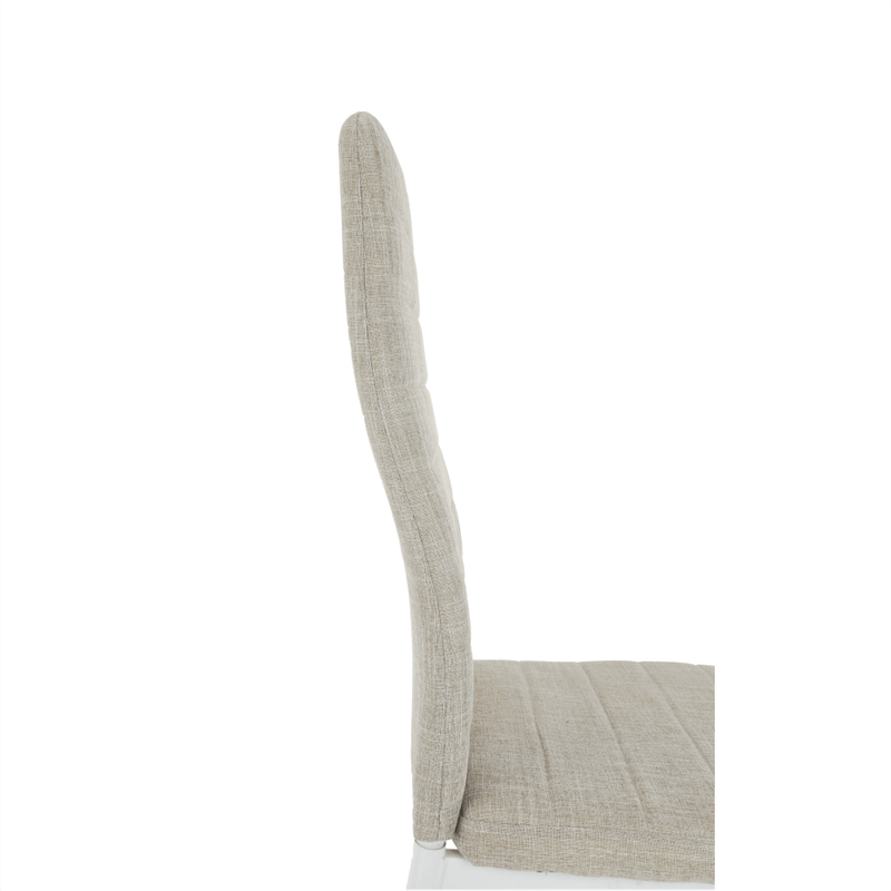 Casa si Gradina - Mobilier - Scaune si fotolii - Scaune - Scaun, textil bej/metal alb, COLETA NOVA - Infinity.ro