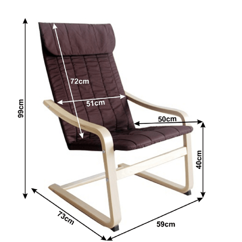Casa si Gradina - Mobilier - Scaune si fotolii - Fotolii - Fotoliu relaxant, lemn de mesteacan/material maro, TORSTEN - Infinity.ro