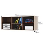 Casa si Gradina - Mobilier - Biblioteci si rafturi - Etajere - Etajera joasa, DTD laminat, stejar sonoma, DUNAJ  TIPUL12 - Infinity.ro