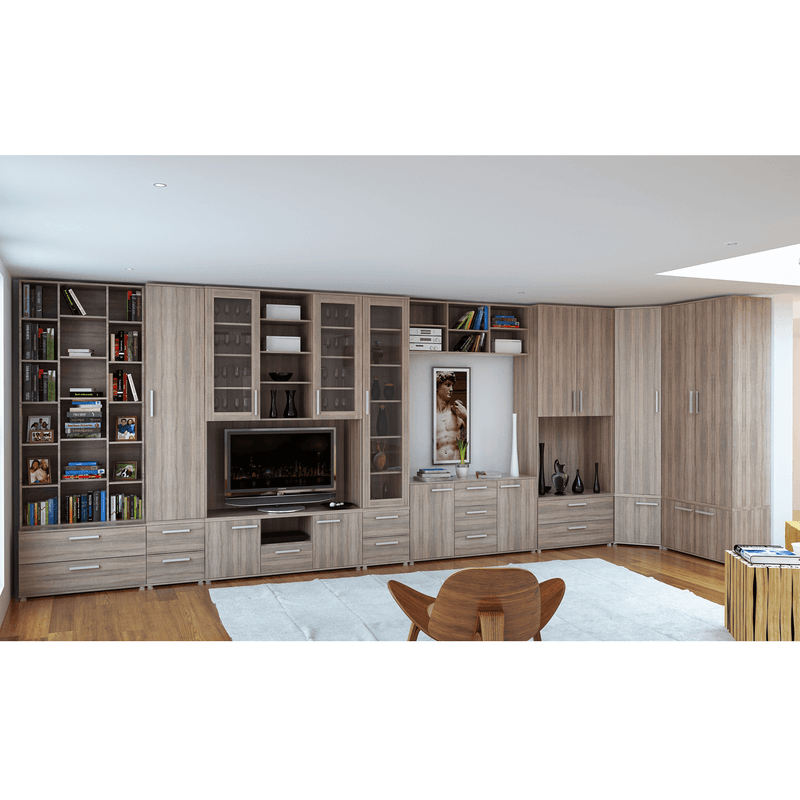 Casa si Gradina - Mobilier - Biblioteci si rafturi - Etajere - Etajera joasa, DTD laminat, stejar sonoma, DUNAJ  TIPUL12 - Infinity.ro