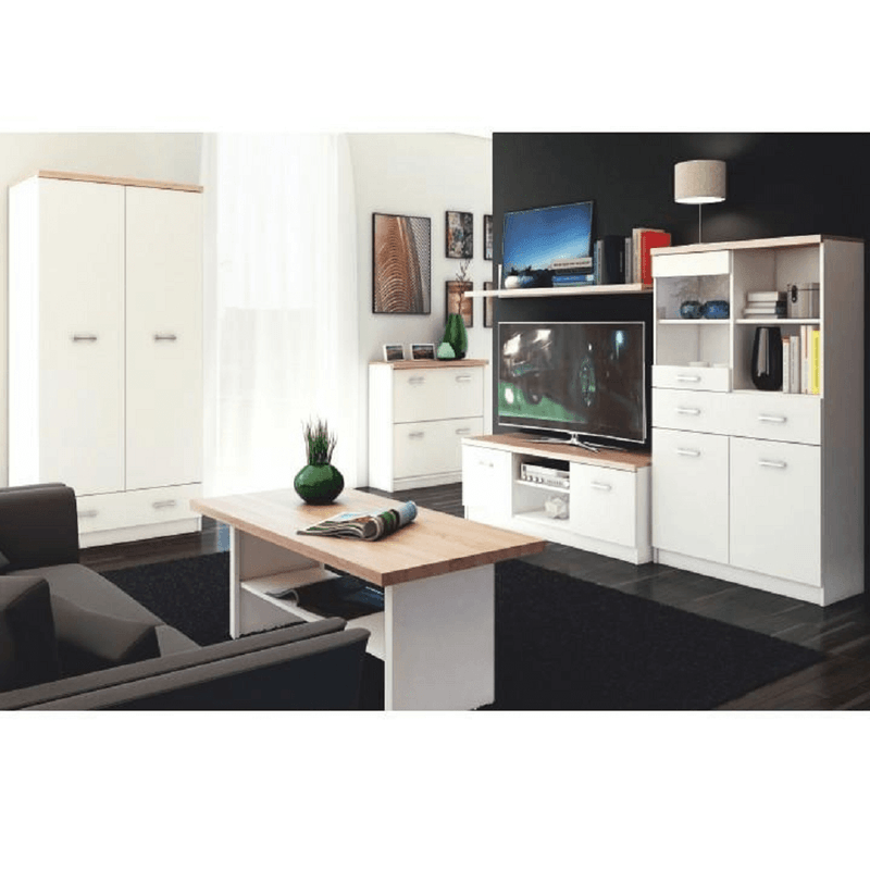 Casa si Gradina - Mobilier - Dulapuri si sifoniere - Dulapuri pantofi - Pantofar 2K, PAL melaminat, alb/stejar sonoma, TOPTY TYP 11 - Infinity.ro