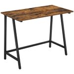 Casa si Gradina - Mobilier - Mese si birouri - Birouri - Birou cu cadru metalic, stil industrial, 100x50x75 cm, maro rustic - Infinity.ro