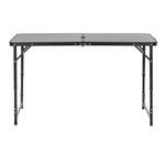 Sport si Outdoor - Camping - Mobilier pentru camping - Mese camping - Set masa pliabila de camping cu 4 scaune, inaltime reglabila, aluminiu si MDF, 120x60x71 cm, negru - Infinity.ro