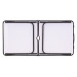 Sport si Outdoor - Camping - Mobilier pentru camping - Mese camping - Set masa pliabila de camping cu 4 scaune, inaltime reglabila, aluminiu si MDF, 120x60x71 cm, negru - Infinity.ro