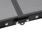 Sport si Outdoor - Camping - Mobilier pentru camping - Mese camping - Set masa pliabila de camping cu 4 scaune, inaltime reglabila, aluminiu si MDF, 120x60x71 cm, negru - Infinity.ro