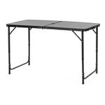 Sport si Outdoor - Camping - Mobilier pentru camping - Mese camping - Set masa pliabila de camping cu 4 scaune, inaltime reglabila, aluminiu si MDF, 120x60x71 cm, negru - Infinity.ro