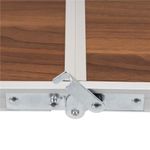 Sport si Outdoor - Camping - Mobilier pentru camping - Mese camping - Set masa pliabila de camping cu 4 scaune, inaltime reglabila, aluminiu si MDF, 120x60x71 cm, maro si argintiu - Infinity.ro