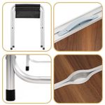 Sport si Outdoor - Camping - Mobilier pentru camping - Mese camping - Set masa pliabila de camping cu 4 scaune, inaltime reglabila, aluminiu si MDF, 120x60x71 cm, maro si argintiu - Infinity.ro