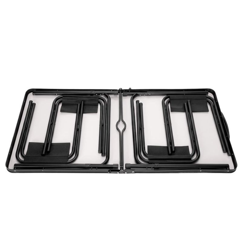 Sport si Outdoor - Camping - Mobilier pentru camping - Mese camping - Set masa pliabila de camping cu 4 scaune, inaltime reglabila, aluminiu si MDF, 120x60x71 cm, negru - Infinity.ro