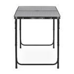Sport si Outdoor - Camping - Mobilier pentru camping - Mese camping - Masa pliabila pentru camping cu suport umbrela, reglabila pe inaltime, aluminiu si MDF, 120x60x71 cm, negru si gri - Infinity.ro