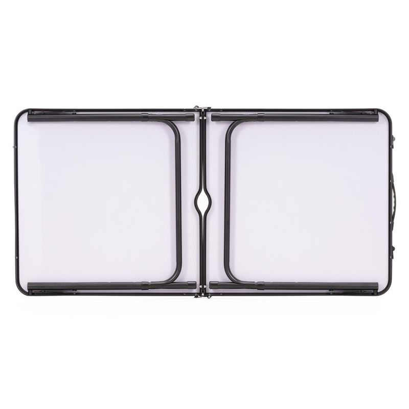 Sport si Outdoor - Camping - Mobilier pentru camping - Mese camping - Masa pliabila pentru camping cu suport umbrela, reglabila pe inaltime, aluminiu si MDF, 120x60x71 cm, negru si gri - Infinity.ro
