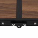 Sport si Outdoor - Camping - Mobilier pentru camping - Mese camping - Set masa pliabila de camping cu 4 scaune, inaltime reglabila, aluminiu si MDF, 120x60x71 cm, maro si negru - Infinity.ro