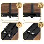 Sport si Outdoor - Camping - Mobilier pentru camping - Mese camping - Set masa pliabila de camping cu 4 scaune, inaltime reglabila, aluminiu si MDF, 120x60x71 cm, maro si negru - Infinity.ro