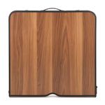 Sport si Outdoor - Camping - Mobilier pentru camping - Mese camping - Set masa pliabila de camping cu 4 scaune, inaltime reglabila, aluminiu si MDF, 120x60x71 cm, maro si negru - Infinity.ro