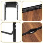 Sport si Outdoor - Camping - Mobilier pentru camping - Mese camping - Set masa pliabila de camping cu 4 scaune, inaltime reglabila, aluminiu si MDF, 120x60x71 cm, maro si negru - Infinity.ro
