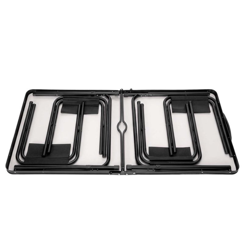 Sport si Outdoor - Camping - Mobilier pentru camping - Mese camping - Set masa pliabila de camping cu 4 scaune, inaltime reglabila, aluminiu si MDF, 120x60x71 cm, maro si negru - Infinity.ro