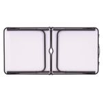 Sport si Outdoor - Camping - Mobilier pentru camping - Mese camping - Set masa pliabila de camping cu 4 scaune, inaltime reglabila, aluminiu si MDF, 120x60x71 cm, maro si negru - Infinity.ro