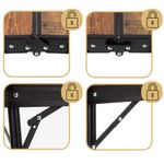 Sport si Outdoor - Camping - Mobilier pentru camping - Mese camping - Set masa pliabila cu 2 banci pentru camping, reglabila pe inaltime, MDF si aluminiu, 90x60x70 cm, maro si negru - Infinity.ro
