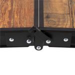 Sport si Outdoor - Camping - Mobilier pentru camping - Mese camping - Set masa pliabila cu 2 banci pentru camping, reglabila pe inaltime, MDF si aluminiu, 90x60x70 cm, maro si negru - Infinity.ro