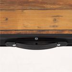 Sport si Outdoor - Camping - Mobilier pentru camping - Mese camping - Set masa pliabila cu 2 banci pentru camping, reglabila pe inaltime, MDF si aluminiu, 90x60x70 cm, maro si negru - Infinity.ro