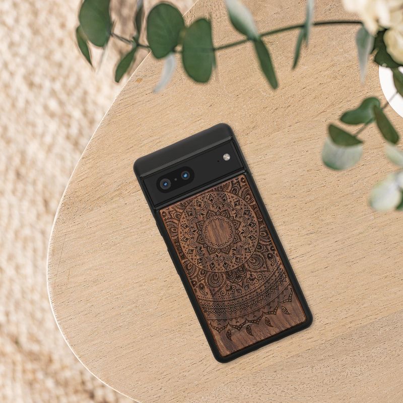 Laptop, Telefoane si Tablete - Telefoane mobile si accesorii - Accesorii Telefoane - Huse telefoane - Husa tip bumper Kwmobile pentru Google Pixel 7, protectie la socuri, lemn, TPU, maro - Infinity.ro