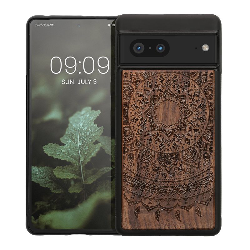 Laptop, Telefoane si Tablete - Telefoane mobile si accesorii - Accesorii Telefoane - Huse telefoane - Husa tip bumper Kwmobile pentru Google Pixel 7, protectie la socuri, lemn, TPU, maro - Infinity.ro