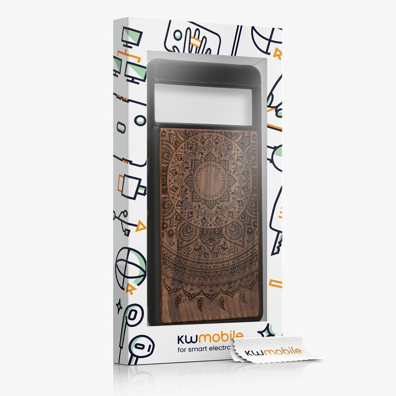Laptop, Telefoane si Tablete - Telefoane mobile si accesorii - Accesorii Telefoane - Huse telefoane - Husa tip bumper Kwmobile pentru Google Pixel 7, protectie la socuri, lemn, TPU, maro - Infinity.ro
