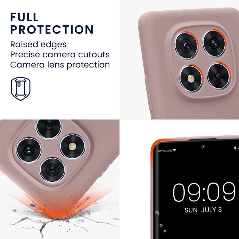 Laptop, Telefoane si Tablete - Telefoane mobile si accesorii - Accesorii Telefoane - Huse telefoane - Husa Kwmobile pentru Xiaomi Redmi Note 14 Pro 5G/Poco X7, anti-alunecare, silicon, lila - Infinity.ro