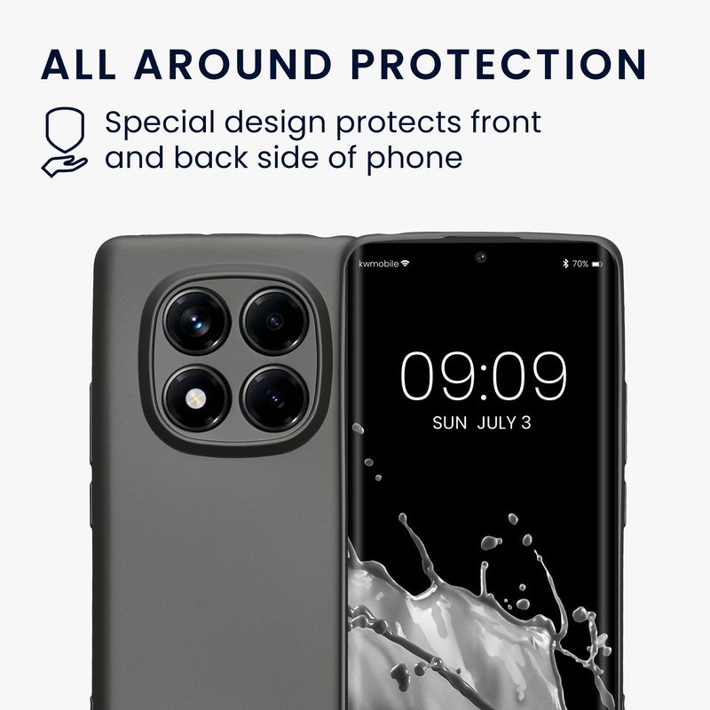 Laptop, Telefoane si Tablete - Telefoane mobile si accesorii - Accesorii Telefoane - Huse telefoane - Husa Kwmobile pentru Xiaomi Redmi Note 14 Pro 4G, anti-alunecare, protectie la zgarieturi, silicon, gri - Infinity.ro