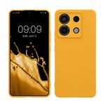Laptop, Telefoane si Tablete - Telefoane mobile si accesorii - Accesorii Telefoane - Huse telefoane - Husa Kwmobile pentru Xiaomi Redmi Note 13 Pro 5G/Poco X6 5G, anti-alunecare, silicon, portocaliu mango - Infinity.ro