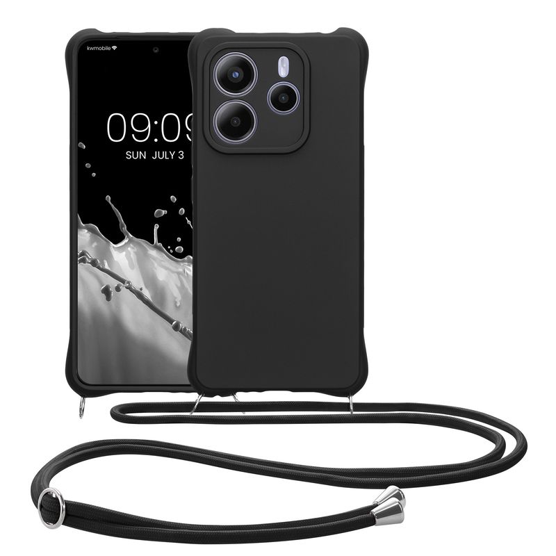 Laptop, Telefoane si Tablete - Telefoane mobile si accesorii - Accesorii Telefoane - Huse telefoane - Husa Kwmobile pentru Xiaomi Redmi Note 14 5G, protectie la socuri, silicon, negru - Infinity.ro