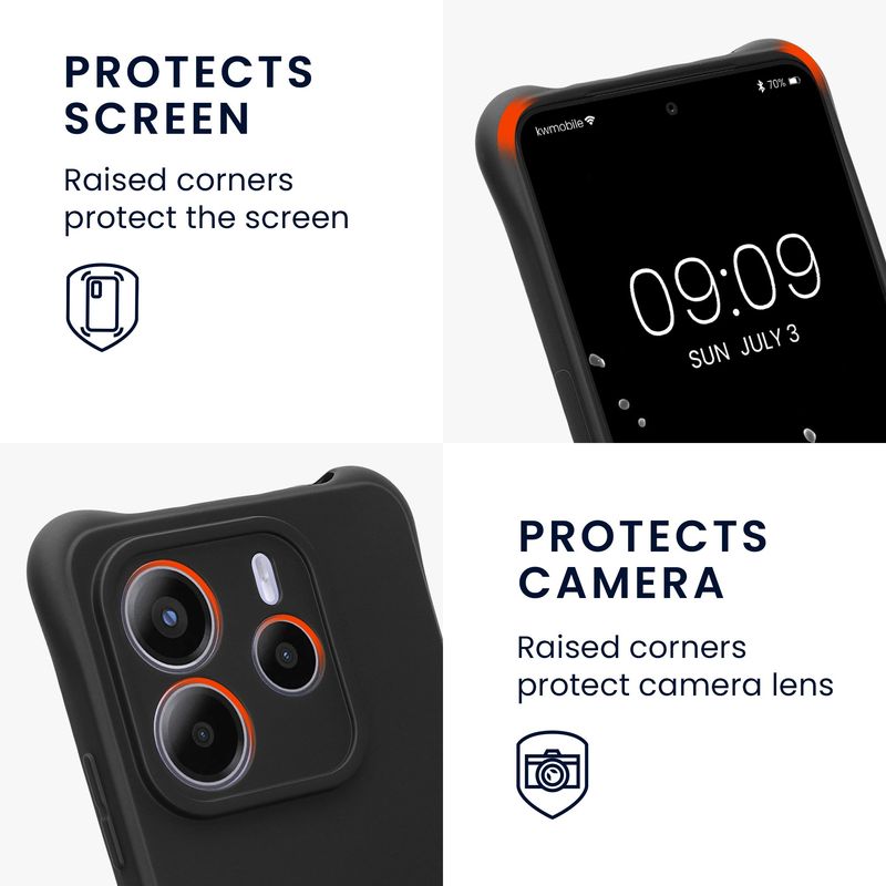 Laptop, Telefoane si Tablete - Telefoane mobile si accesorii - Accesorii Telefoane - Huse telefoane - Husa Kwmobile pentru Xiaomi Redmi Note 14 5G, protectie la socuri, silicon, negru - Infinity.ro