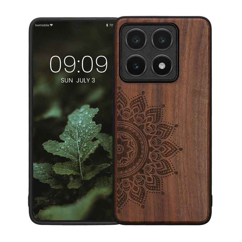 Laptop, Telefoane si Tablete - Telefoane mobile si accesorii - Accesorii Telefoane - Huse telefoane - Husa tip bumper Kwmobile pentru Xiaomi 14T, protectie la socuri, lemn, TPU, maro - Infinity.ro