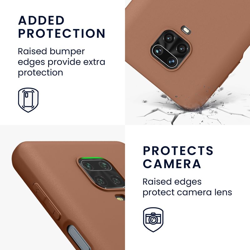 Laptop, Telefoane si Tablete - Telefoane mobile si accesorii - Accesorii Telefoane - Huse telefoane - Husa Kwmobile pentru Xiaomi Redmi Note 9S/Redmi Note 9 Pro/Redmi Note 9 Pro Max, incarcare wireless, silicon, maro - Infinity.ro