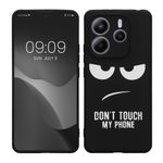 Laptop, Telefoane si Tablete - Telefoane mobile si accesorii - Accesorii Telefoane - Huse telefoane - Husa Kwmobile pentru Xiaomi Redmi Note 14 5G, anti-alunecare, silicon, alb, negru - Infinity.ro